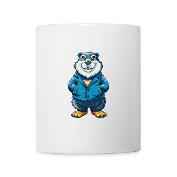 Und täglich grüßt das Murmeltier Cool Kawaii Cartoon Figur Clipart - Tasse - Weiß - Vorne