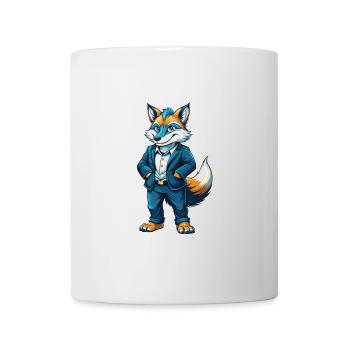 Fox Cool Kawaii Cartoon Character Clipart - Mug - white - Front