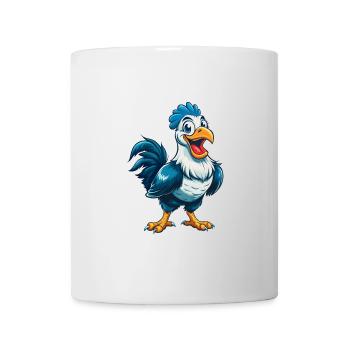 poulet cool kawaii dessin animé personnage clipart - Mug blanc - blanc - Devant
