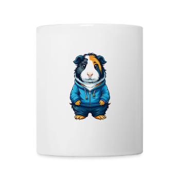 Cochon d’Inde Cool Kawaii Dessin animé Personnage Clipart - Mug blanc - blanc - Devant