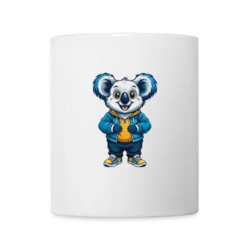 Koala Cool Kawaii Cartoon Figur Clipart - Tasse - Weiß - Vorne