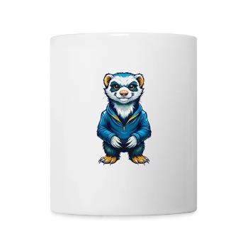 Frettchen Cool Kawaii Cartoon Charakter Clipart - Tasse - Weiß - Vorne