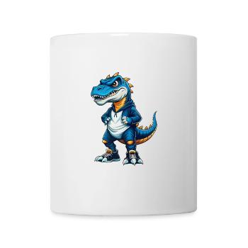 Dinosaurier Cool Kawaii Cartoon Figur Clipart - Tasse - Weiß - Vorne