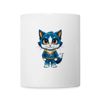Cat Cool Kawaii Cartoon Character Clipart - Mug - white - Front