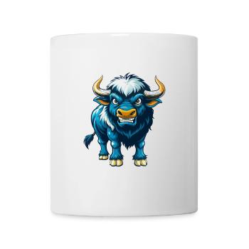 Buffalo Cool Kawaii Cartoon Character Clipart - Mug - white - Front
