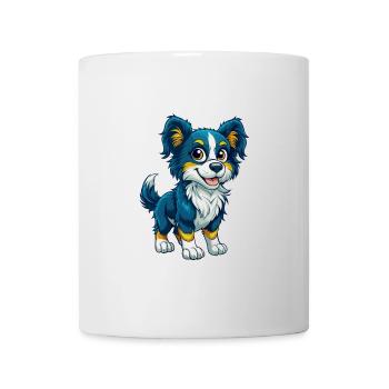 Dog Cool Kawaii Cartoon Character Clipart - Mug - white - Front