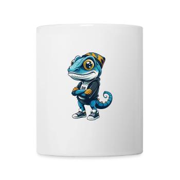Chameleon Cool Kawaii Cartoon Character Clipart - Mug - white - Front