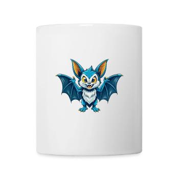 Bat Cool Kawaii Cartoon Charakter Clipart - Tasse - Weiß - Vorne