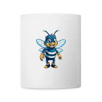 Biene Cool Kawaii Cartoon Charakter Clipart - Tasse - Weiß - Vorne