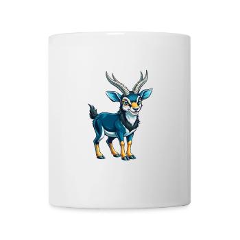 Antilope Cool Kawaii Cartoon Charakter Clipart - Tasse - Weiß - Vorne
