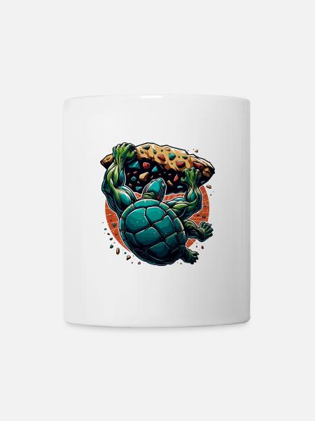 Bouldern Schildkröte Klettern Geschenk - Tasse - Weiß