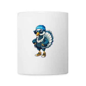 Turquie Cool Dessin animé Personnage Kawaii Clipart - Mug blanc - blanc - Devant