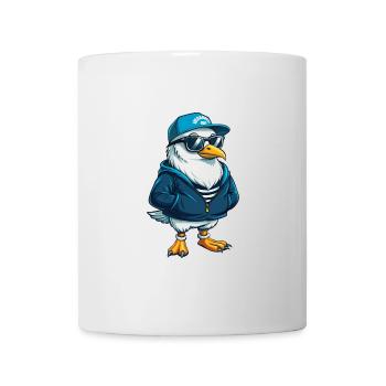 Mouette Cool Dessin Animé Personnage Kawaii Clipart - Mug blanc - blanc - Devant