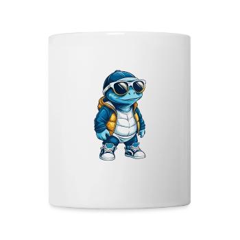 Schildkröte Cool Cartoon Figur Kawaii Clipart - Tasse - Weiß - Vorne