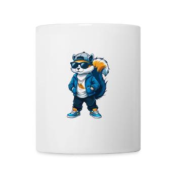 Eichhörnchen Cool Cartoon Figur Kawaii Clipart - Tasse - Weiß - Vorne