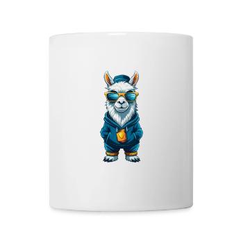 Lama Cool Cartoon Figur Kawaii Clipart - Tasse - Weiß - Vorne
