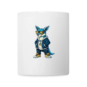 Kangourou Cool Dessin animé Personnage Kawaii Clipart - Mug blanc - blanc - Devant
