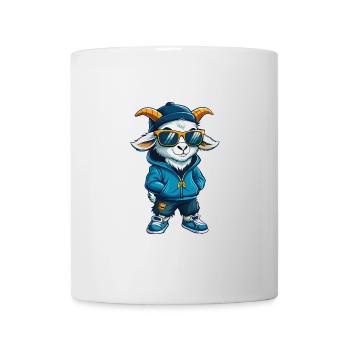 chèvre cool dessin animé personnage kawaii clipart - Mug blanc - blanc - Devant