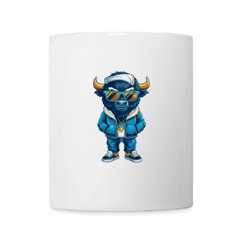 Bison Cool Cartoon Character Kawaii Clipart - Mug - white - Front
