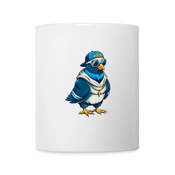 Taube Cool Cartoon Figur Kawaii Clipart - Tasse - Weiß - Vorne