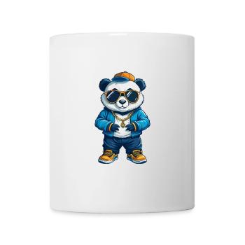 Panda Cool Cartoon Figur Kawaii Clipart - Tasse - Weiß - Vorne