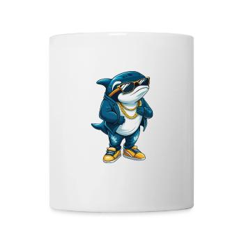 Orca Cool Cartoon Figur Kawaii Clipart - Tasse - Weiß - Vorne