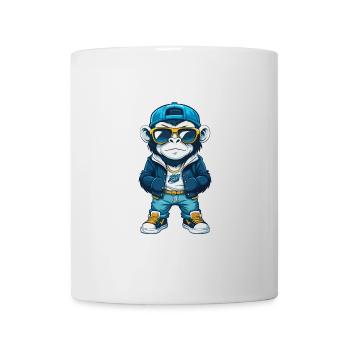 Monkey Cool Cartoon Character Kawaii Clipart - Mug - white - Front