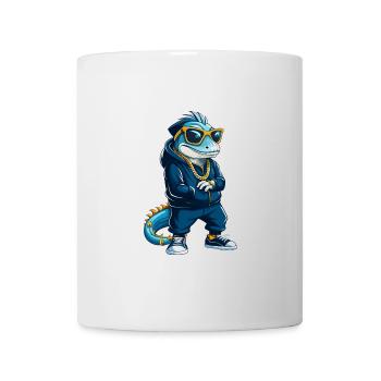 Iguana Cool Cartoon Character Kawaii Clipart - Mug - white - Front