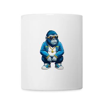 Gorilla Cool Cartoon Figur Kawaii Clipart - Tasse - Weiß - Vorne