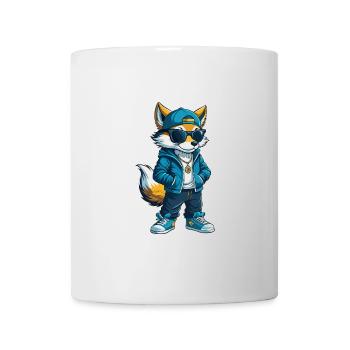 Fox Cool Cartoon Character Kawaii Clipart - Mug - white - Front