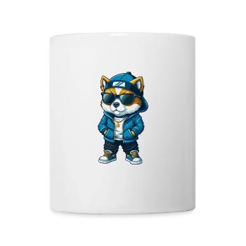 Dog Cool Cartoon Character Kawaii Clipart - Mug - white - Front