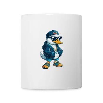 Gans Cool Cartoon Figur Kawaii Clipart - Tasse - Weiß - Vorne
