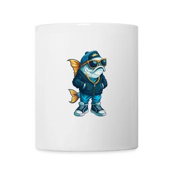 Fish Cool Cartoon Character Kawaii Clipart - Mug - white - Front