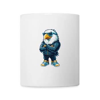 Eagle Cool Cartoon Character Kawaii Clipart - Mug - white - Front