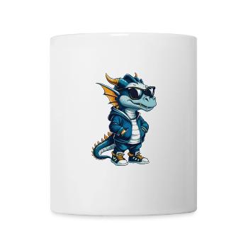 Dragon Cool Cartoon Character Kawaii Clipart - Mug - white - Front