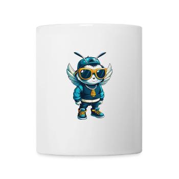 abeille cool personnage de dessin animé Kawaii Clipart - Mug blanc - blanc - Devant