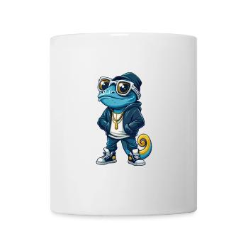 Chameleon Cool Cartoon Character Kawaii Clipart - Mug - white - Front