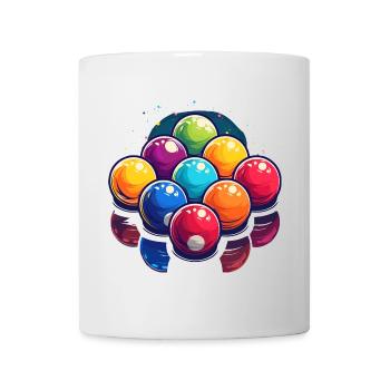 Billardkugeln Grafik - Tasse - Weiß - Vorne