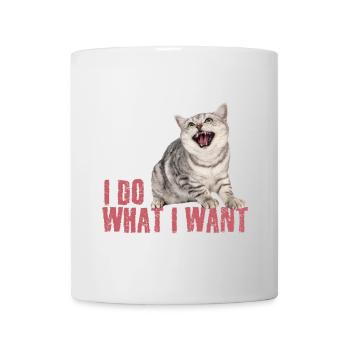 Katze I Do What I Want - Tasse - Weiß - Vorne