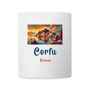 Korfu Griechenland Heimat Design - Tasse - Weiß - Vorne