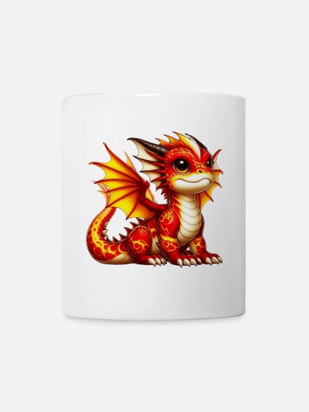 Drache - Tasse - Weiß
