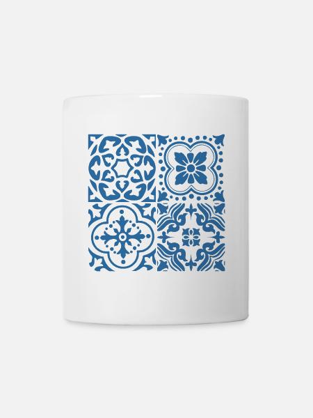 Portugiesische blaue Fliesen 2 - Tasse - Weiß