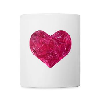 Herzmotiv - handgemalt von Martina Eßer - Tasse - Weiß - Vorne