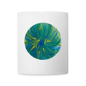 Kreismotiv- handgemalt von Martina Eßer - Tasse - Weiß - Vorne