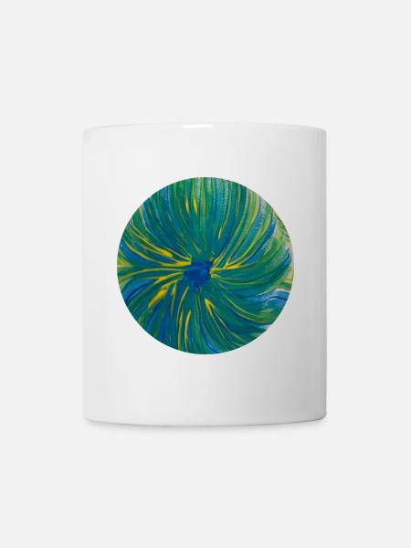 Circle motif - hand-painted by Martina Eßer - Mug - white