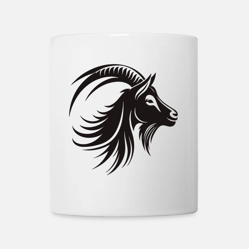 Design élégant de bouc pour les amoureux des animaux - Mug blanc - blanc
