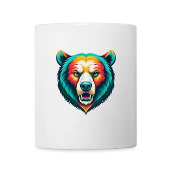 Bär Niedliches Kawaii Cartoon Clipart Tier Gesicht - Tasse - Weiß - Vorne