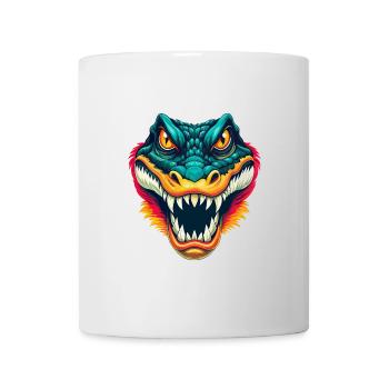 Crocodile Mignon Kawaii Dessin Animé Clipart Visage D’animal - Mug blanc - blanc - Devant