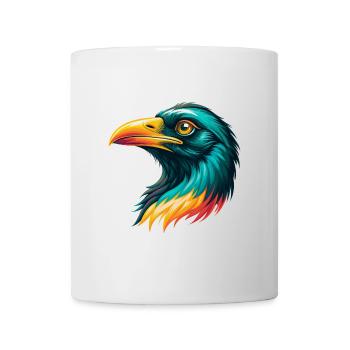 corbeau mignon kawaii dessin animé clipart visage d’animal - Mug blanc - blanc - Devant