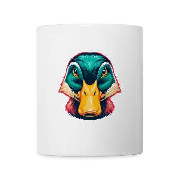 Duck Cute Kawaii Cartoon Clipart Animal Face - Mug - white - Front